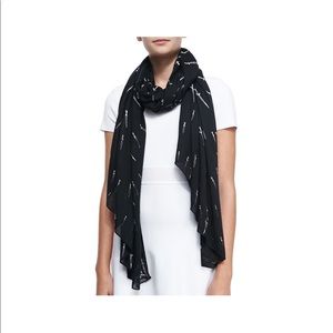 rag & bone Accessories - NWT Rag & Bone Black Embroidered Dagger Scarf rag & bone Accessories - NWT Rag & Bone Black Embroidered Dagger Scarf